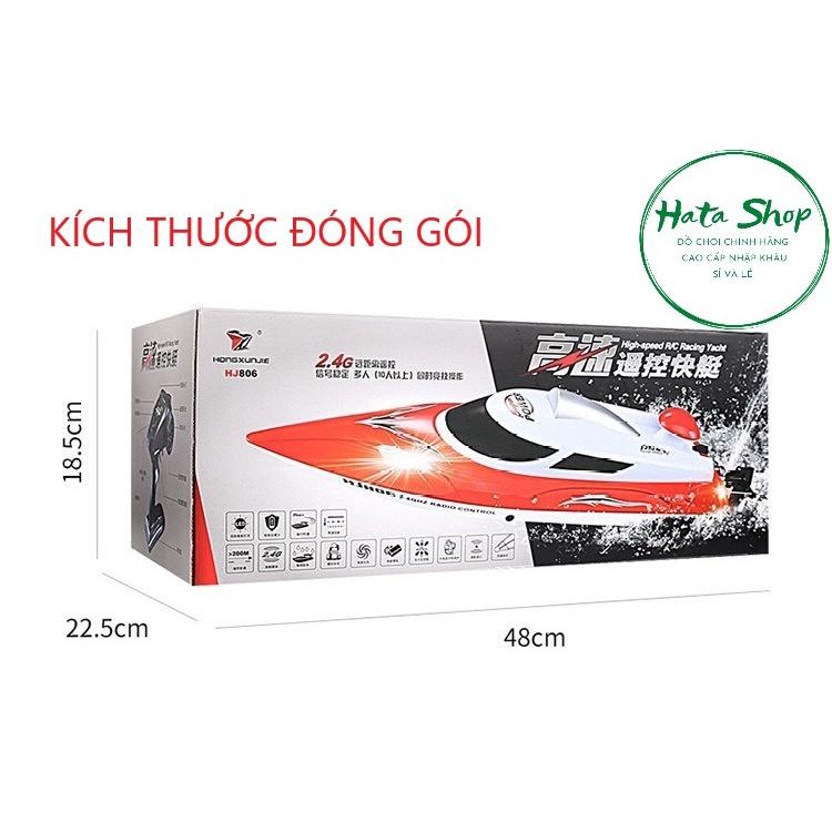 Tàu cano điều kiển từ xa HJ806 tàu cao tốc 2.4GHz Radio Control Hongxunjie có đèn ban đêm điều hướng tự bật