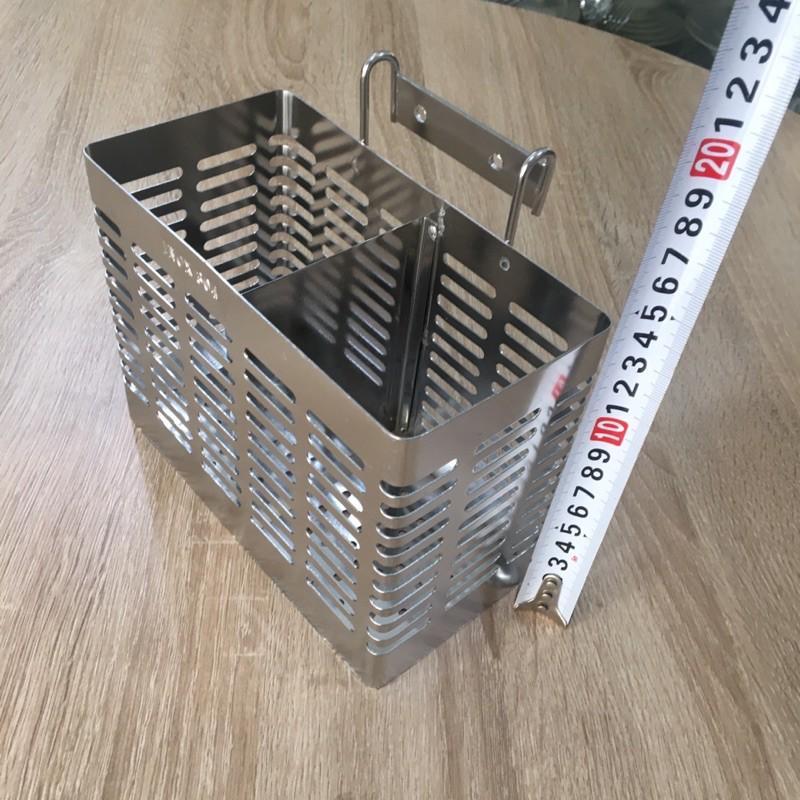 Ống Đũa Muỗng 2 Ngăn Inox 304 Cao Cấp, Hàng Inox Dày Đẹp - Vận Chuyển Miễn Phí Toàn Quốc