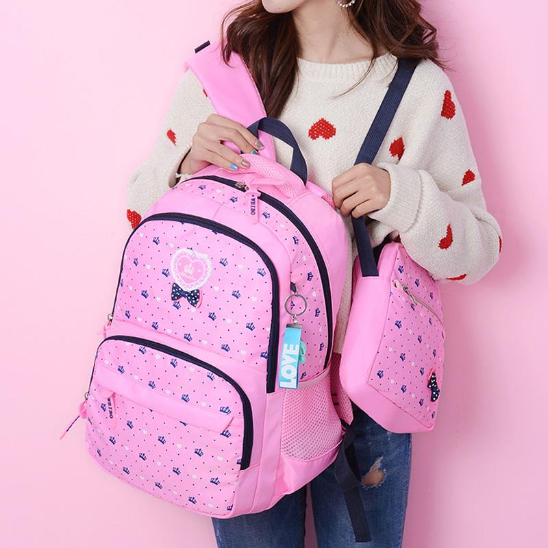 Trẻ Em Học Túi Ba Lô Túi Đựng Mới Nhật Bản SCHOOLBAGS Cho Bé Gái Bé Trai Ba Lô Trẻ Em Túi Chỉnh Hình Ba Lô 3 Cái/bộ