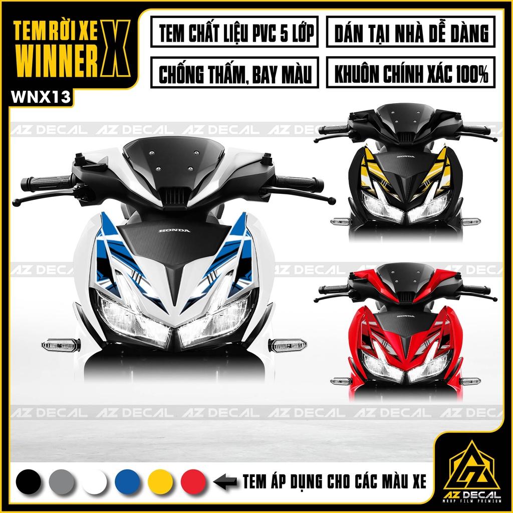 Tem Rời Dán Xe Winner X Chủ Đề DOHC 3D | WNX13 | Decal Chế Xe Máy Chất Liệu PVC Chống Nước, Chống Bay Màu - Xanh Trắng