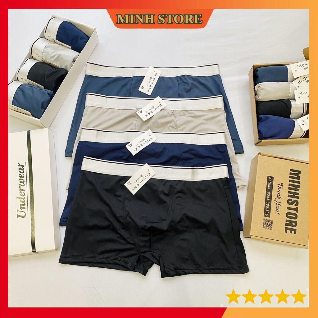 Quần sịp nam thun lạnh cao cấp co dãn 4 chiều, Quần lót nam đùi nhật bản đồ lót nam boxer sexy SDN01(Che tên) MINHSTORE6