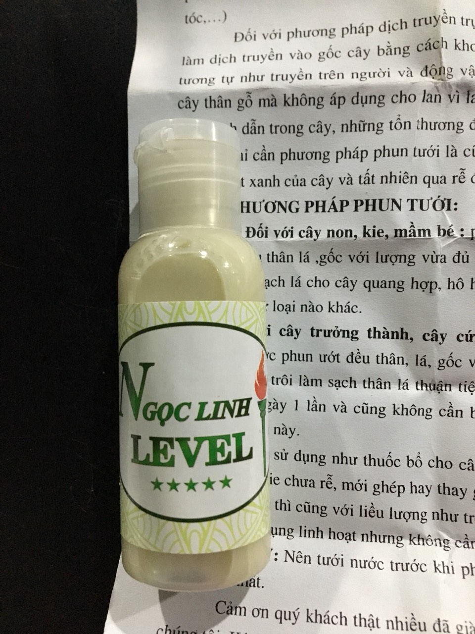 Các Chế phẩm Ngọc Linh chăm sóc hoa lan
