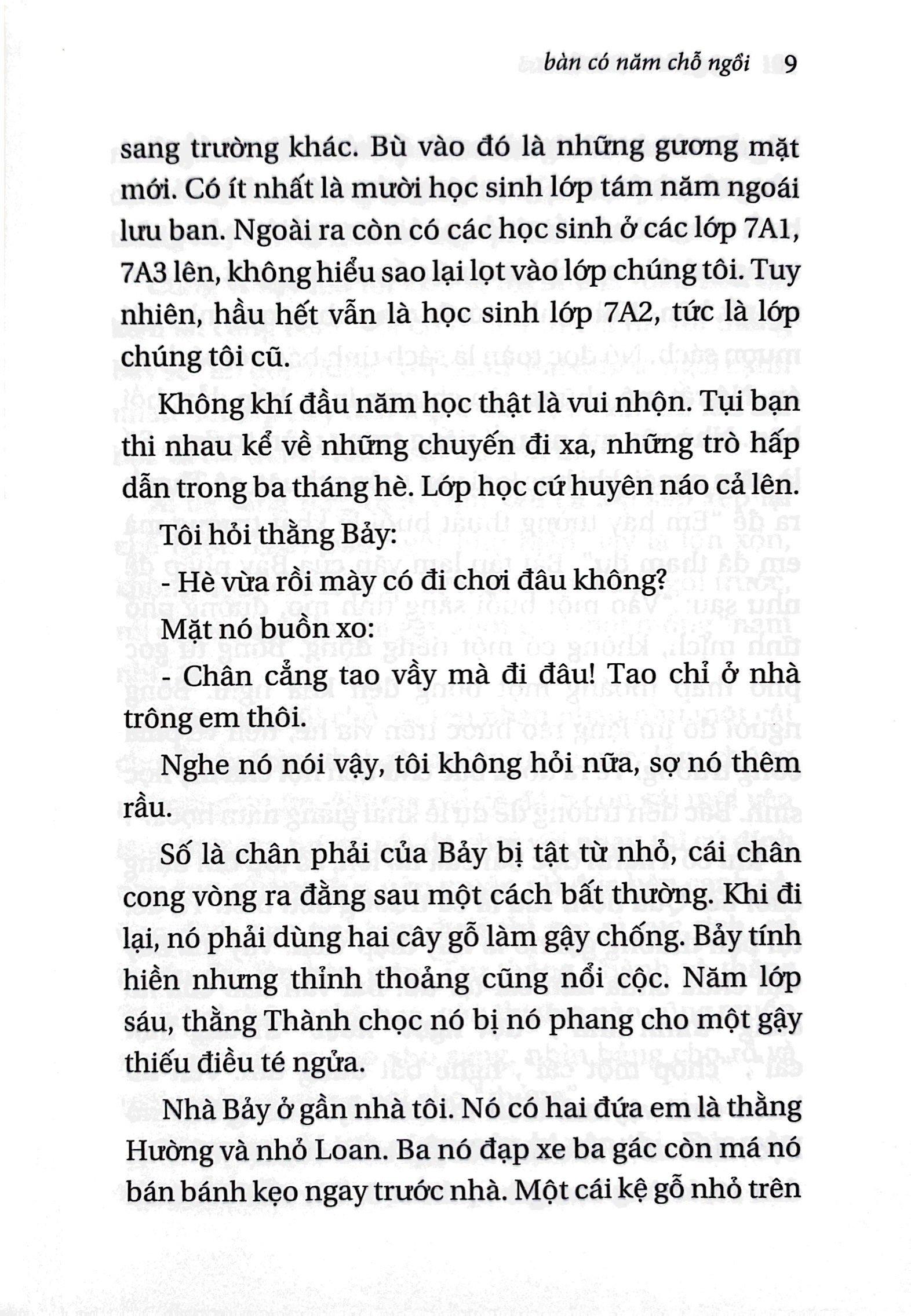 Bàn Có Năm Chỗ Ngồi (Tái Bản 2022)