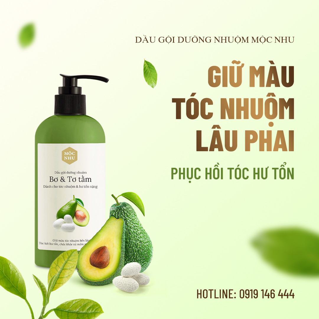 DẦU GỘI DƯỠNG NHUỘM MỘC NHU - GIỮ MÀU TÓC NHUỘM LÂU PHAI (300ml)