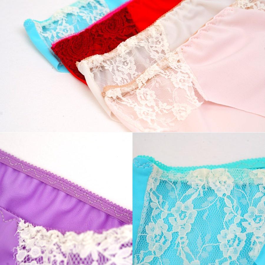 Combo 10 chiếc quần lót nữ đúc su thun lạnh ren viền 2 bên cực kì quyến rũ QL01
