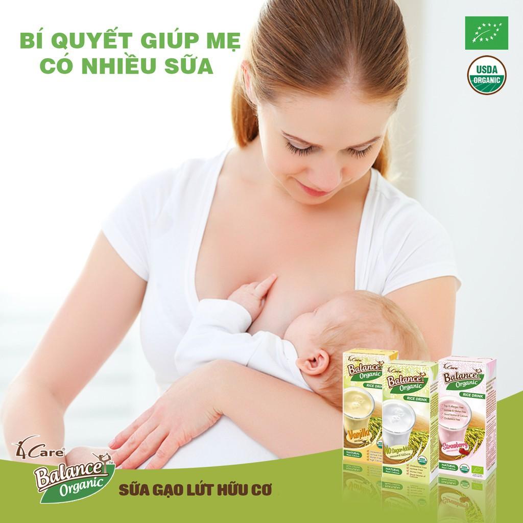 Sữa gạo hữu cơ hương dâu Thái Lan 4Care Balance Organic