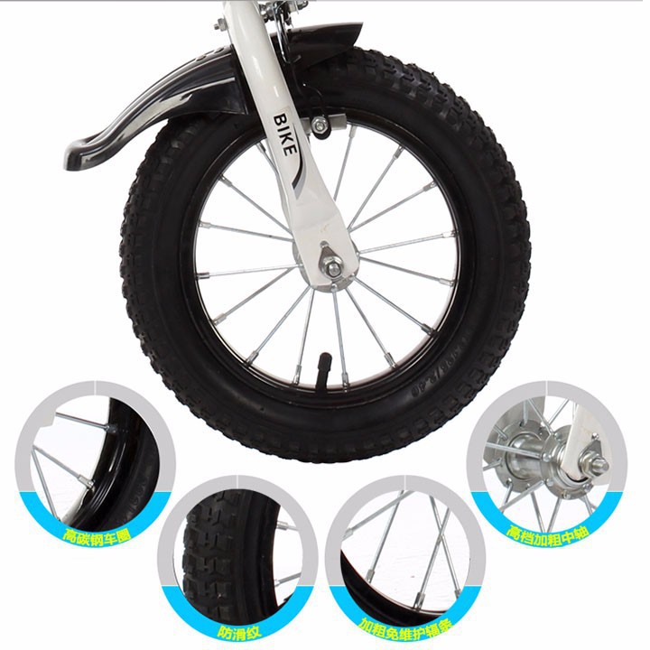 Xe đạp trẻ em có bánh phụ an toàn bánh xe 14-16inch dành cho bé từ 3-8 tuổi phong cách thể thao