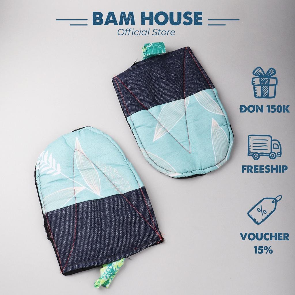 Bộ 2 miếng nhấc nồi Bam House vải dày cao cấp MNO01 – BamBam Store