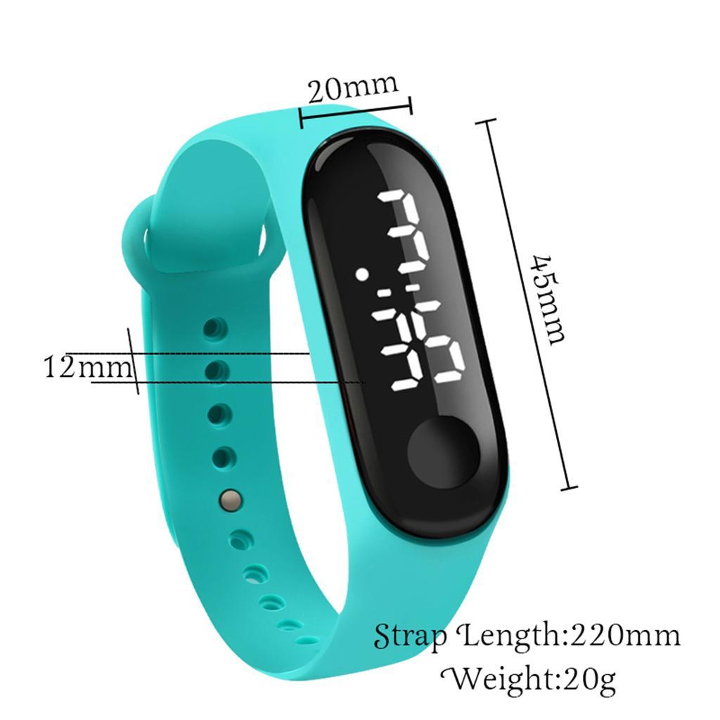 LED Digital Watch  Screen Silicone Strap Wristwatch