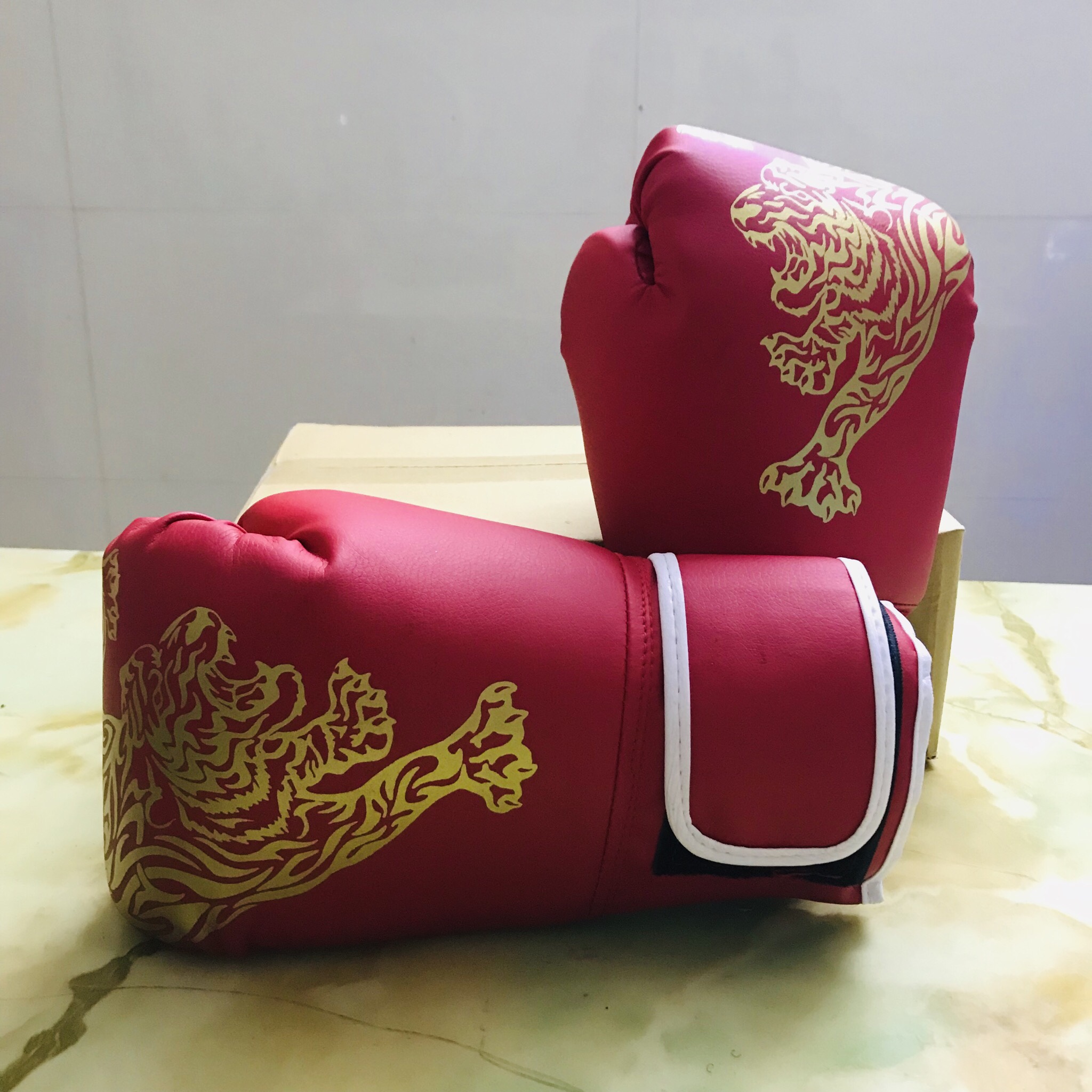 Bộ Đôi Găng Tay Đấm Bốc Cho Người Lớn Cao Cấp Freesize Cho Người Từ 40 – 75Kg – Găng Bao Tay Tập Đấm Bốc Boxing MMA Hoa Văn Hổ Chính Hãng Dododios