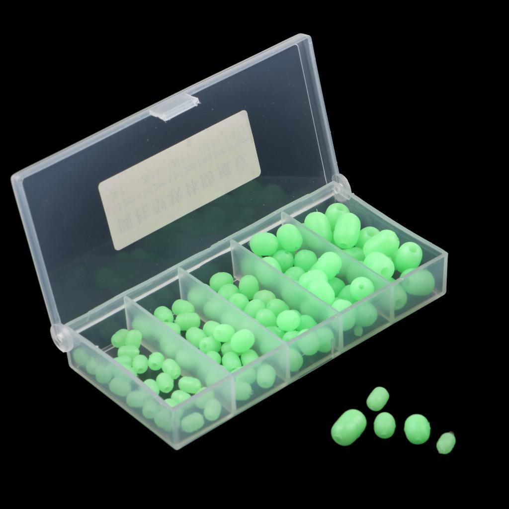 Sea Fishing/Rig Beads Mixed Size-100pcs Bead Luminous Fishing Beads