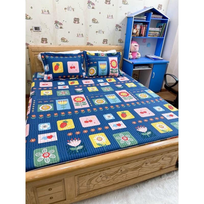 Ga gối cotton lụa chần bọc m8*2m