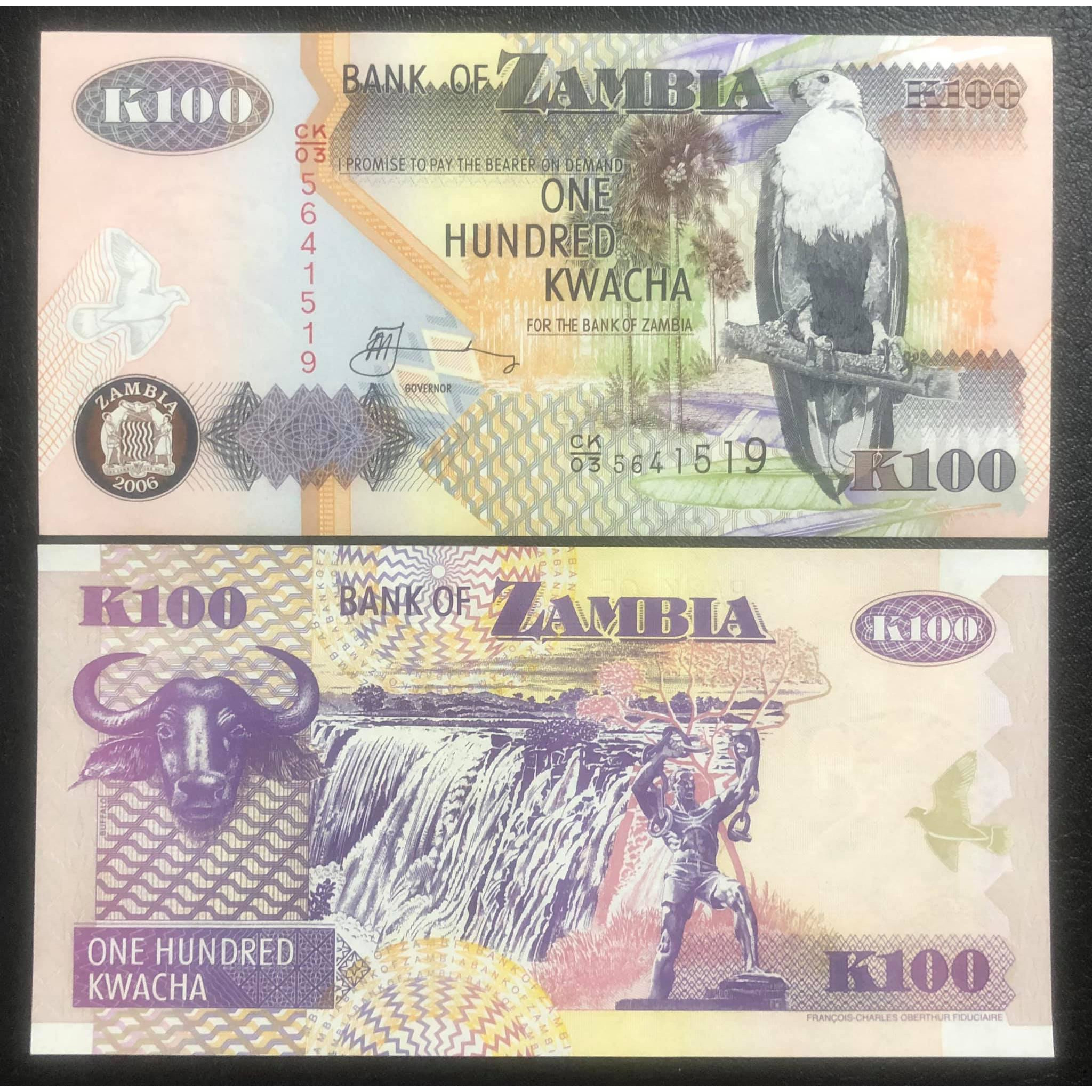 Tờ con Trâu 100 kwacha của Zambia, tuổi Sửu sưu tầm