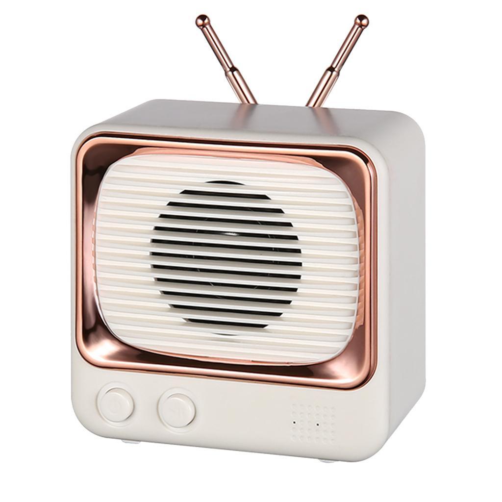 Bluetooth Retro Speaker Wireless  Speaker Rich Bass Stereo White