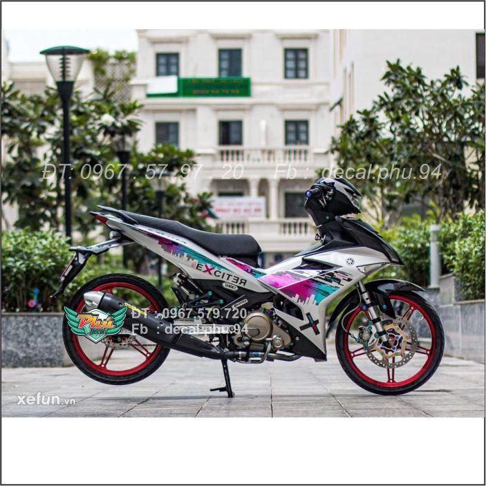 Tem Rời Exciter 150 City Tím đen mới