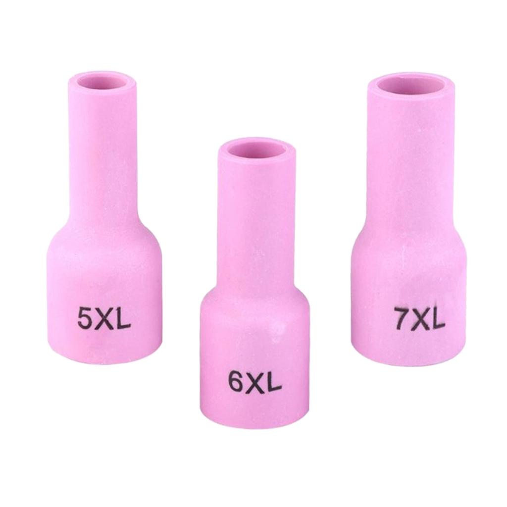 3x 53N TIG KIT Alumina Ceramic Nozzle Gas Lens Collet fit TIG Welding Torch
