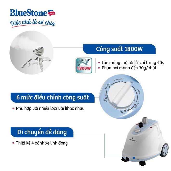 Bàn Ủi Hơi Nước Đứng BlueStone GSB-3911 (1800W) - Hàng Chính Hãng