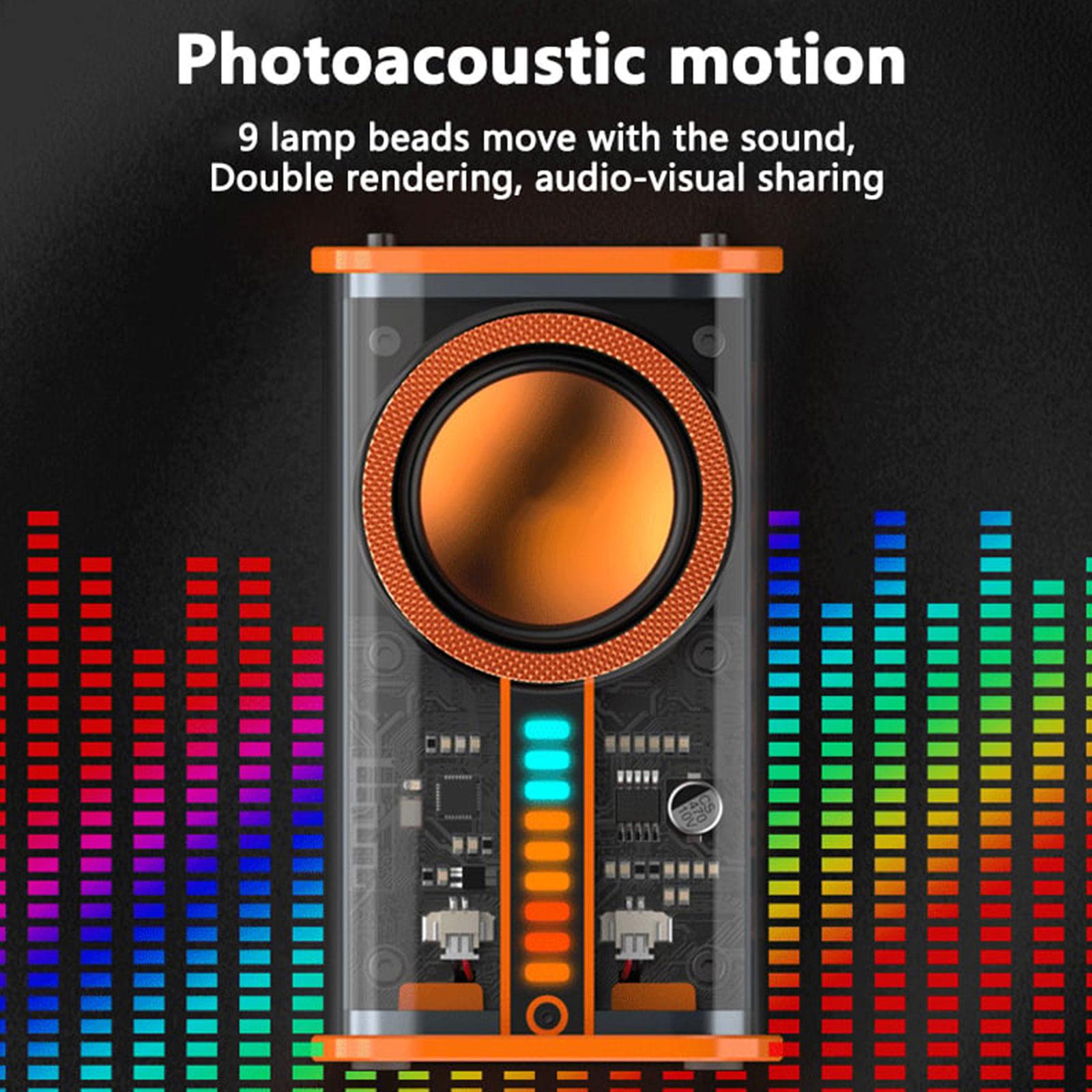 Loa âm nhạc mecha trong suốt K07 tương thích Bluetooth 5.0 600mAh loa âm thanh nổi tích hợp MIC 3 LED LIGHT Modes cho bữa tiệc Color: Style B