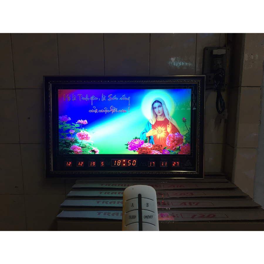 Đồng hồ lịch vạn niên Cát Tường 68625_Có 2 Loại (Không Remote Đèn Và Có Remote Đèn)