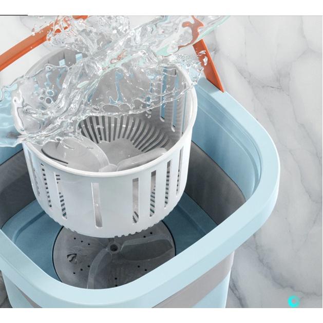 Máy giặt mini xếp gọn với chức năng sấy Khô Turbo tia UV kháng khuẩn 4.5L