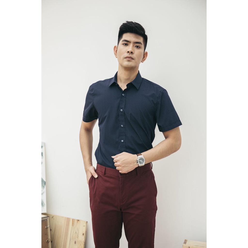 Áo sơ mi Nam ngắn tay vải linen DGC - SASN1826M