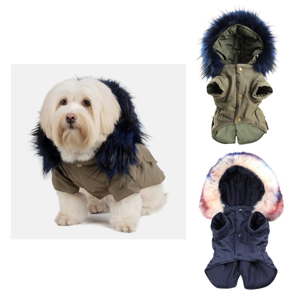 Elasticated  Collar Dog Coat Winter Small Pet Cat Jacket Clothes Apparel