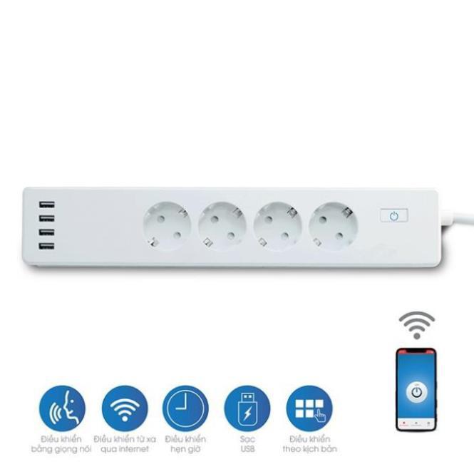 Ổ cắm thông minh điều khiển từ xa bằng wifi P E04 10A.WF