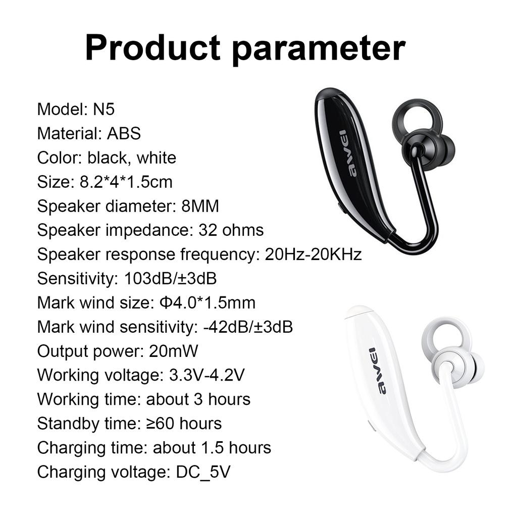 Cặp Tai Nghe Bluetooth 5.0 Không Dây Chất Lượng Cao Kèm Phụ Kiện