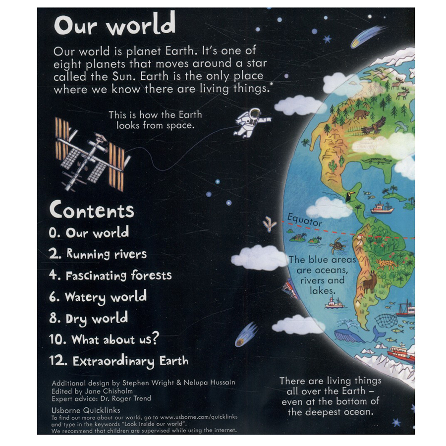 Hình ảnh Sách tương tác tiếng Anh - Usborne Look Inside Our World