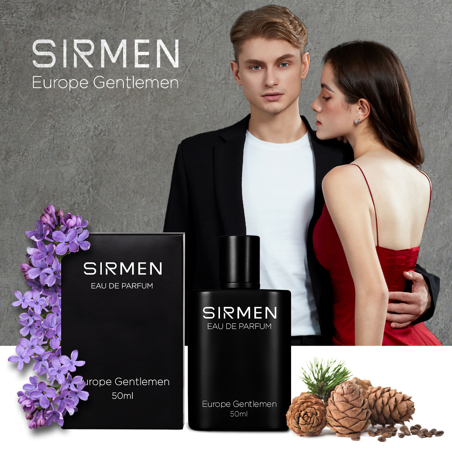 Nước hoa nam SIRMEN Eau de Parfum Châu Âu Europe Gentlemen cao cấp chai 50ml thơm tự nhiên sang trọng