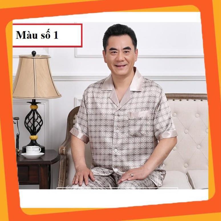 Bộ pyzama ngắn tay mặc nhà nam trung niên_hàng sẵn có