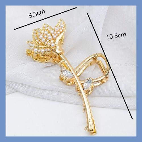 Kẹp tóc hàm cá mập hình hoa diên vĩ Wind Iris KT06 phong cách Hàn Quốc