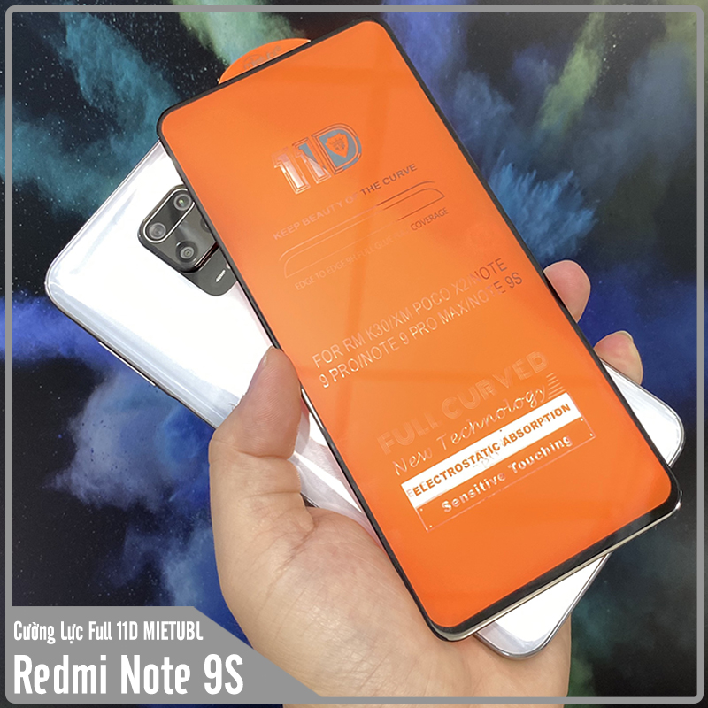 Kính cường lực 11D cho Xiaomi Redmi Note 9S - Note 9 Pro - Poco X3 Full viền Đen MIETUBL - Hàng Nhập Khẩu