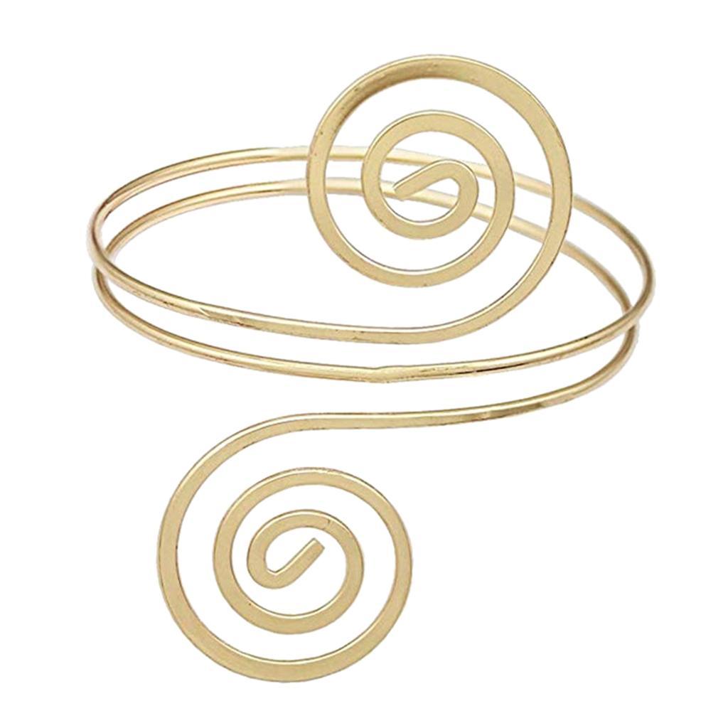 Women Upper Arm Band Armlet Multilayer Bangle Bracelet Jewelry Golden