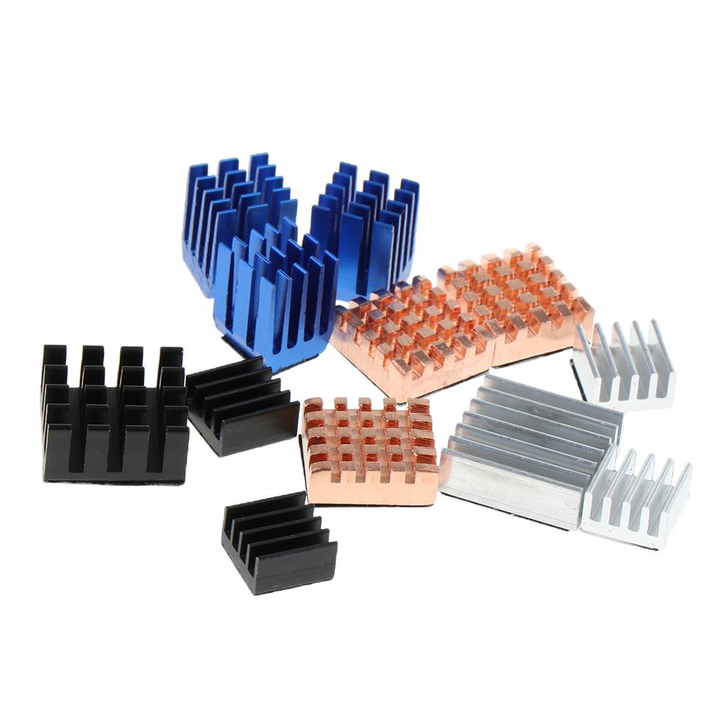12 Pieces Adhesive Heat Sink Cooling Kit for 3