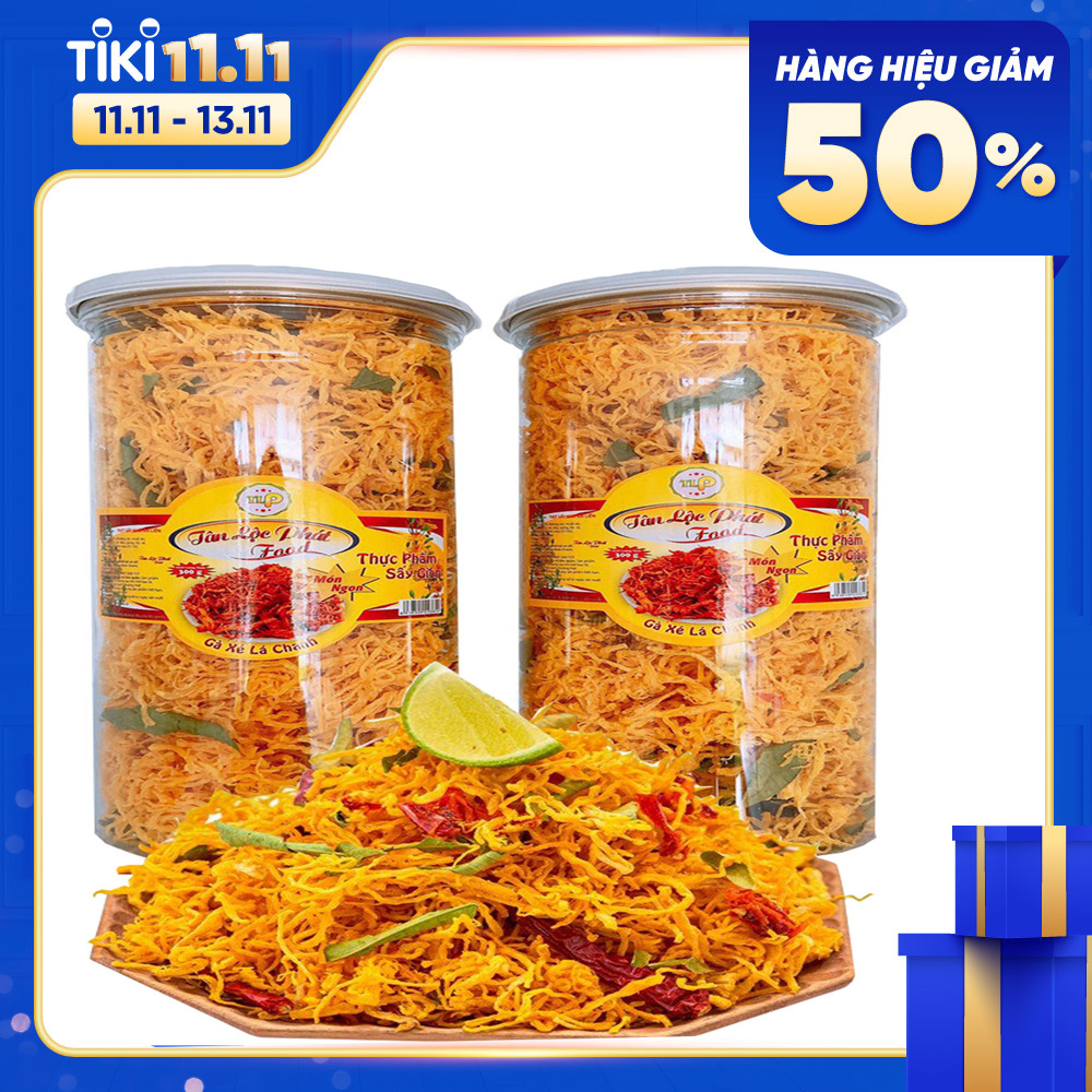 COMBO 2 HŨ KHÔ GÀ LÁ CHANH (GÀ CHÀ BÔNG CAY) ĐẶC BIỆT - MỖI HŨ 200G