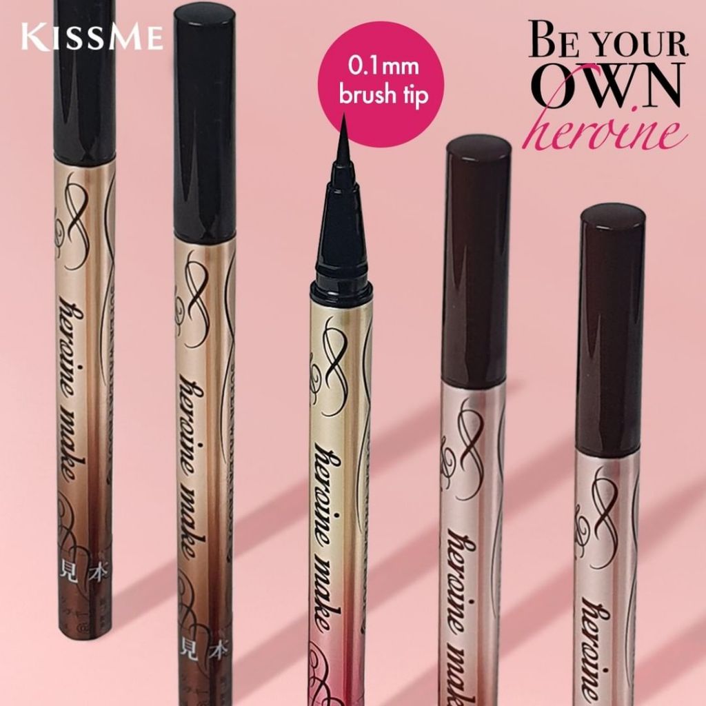 Bút Kẻ Mắt Nước Giữ Nét Siêu Bền Kissme Heroine Make Nét Siêu Mãnh (Màu Đen Than #07)