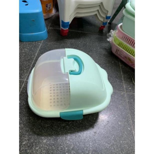 Rổ úp bát đĩa cốc chén hình vịt có nắp đậy