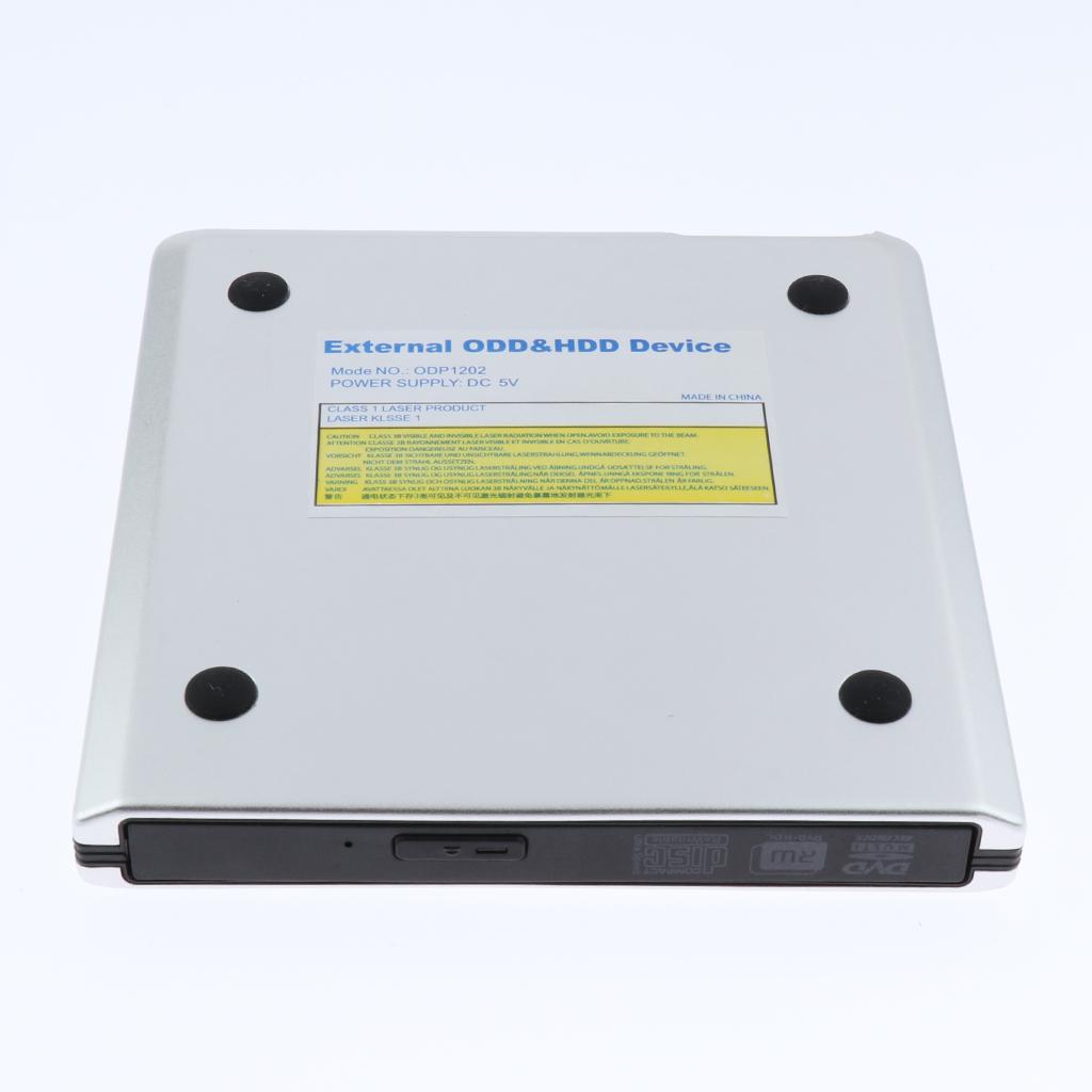 External DVD Drive USB 3.0 Slim Aluminum Portable CD DVD Optical Drive Burner Writer Player, Great for PC Computer