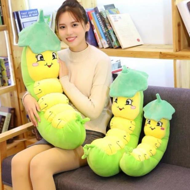Gối ôm gấu bông sâu khoai đáng yêu chất mịn Xưởng gấu bông Việt Nam