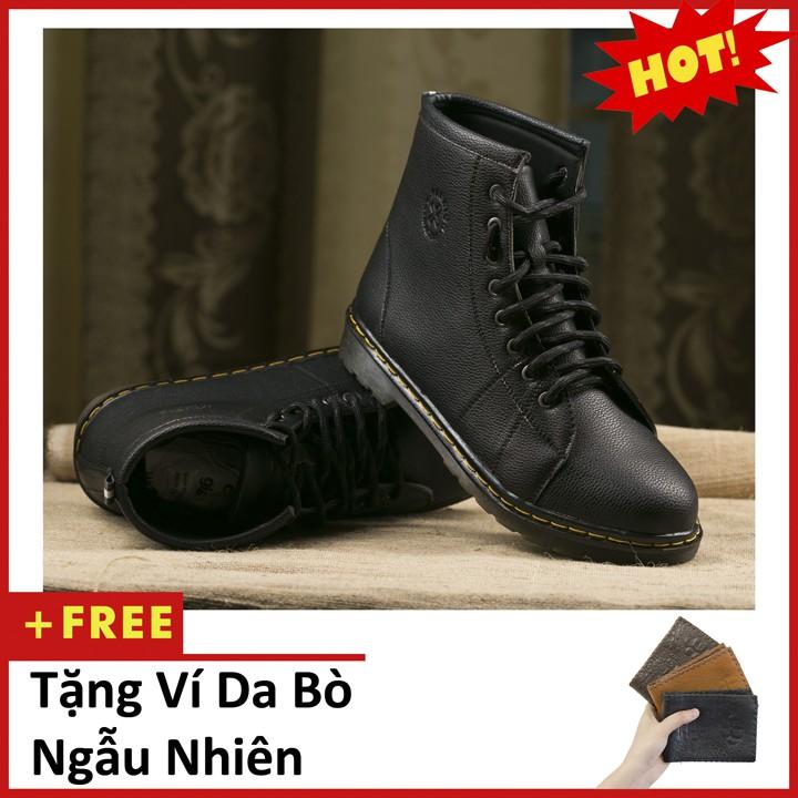 Giày Boot Nam Cao Cổ Màu Đen Đế Khâu Cực Chắc Chắn Và Phong Cách - M89 (V)