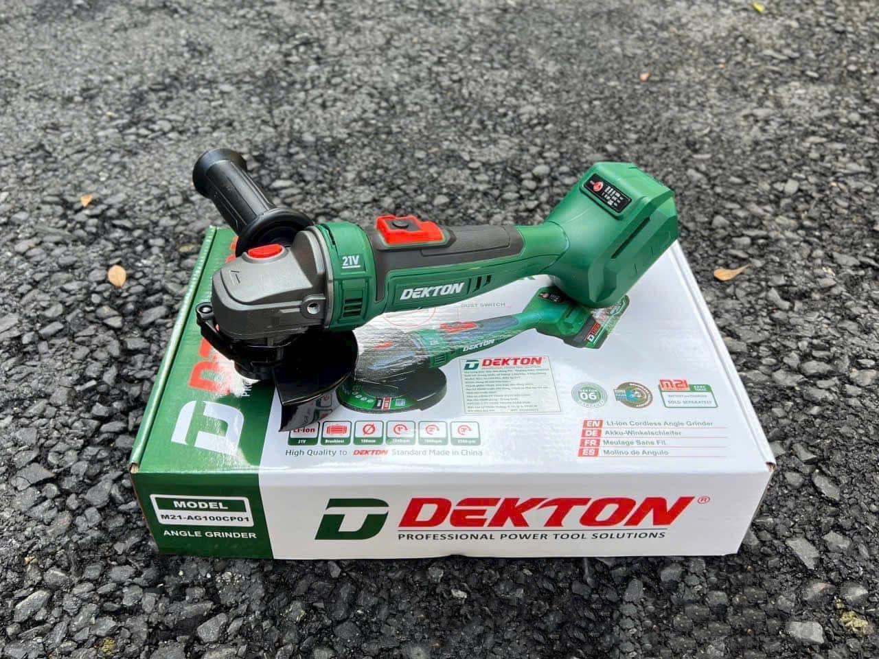 COMBO Máy Mài Góc Dùng Pin Dekton M21-AG100CP01 KÈM 1 PIN M21-B4000M + 1 SẠC M21-S20 DEKTON - KM_T8 -HÀNG CHÍNH HÃNG