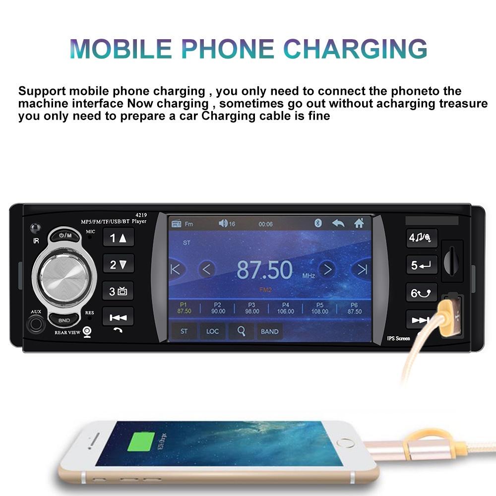 Máy nghe nhạc MP5 bluetooth 4.2 1 Din 4.1 Inch TF nhiều màu sắc kèm phụ kiện