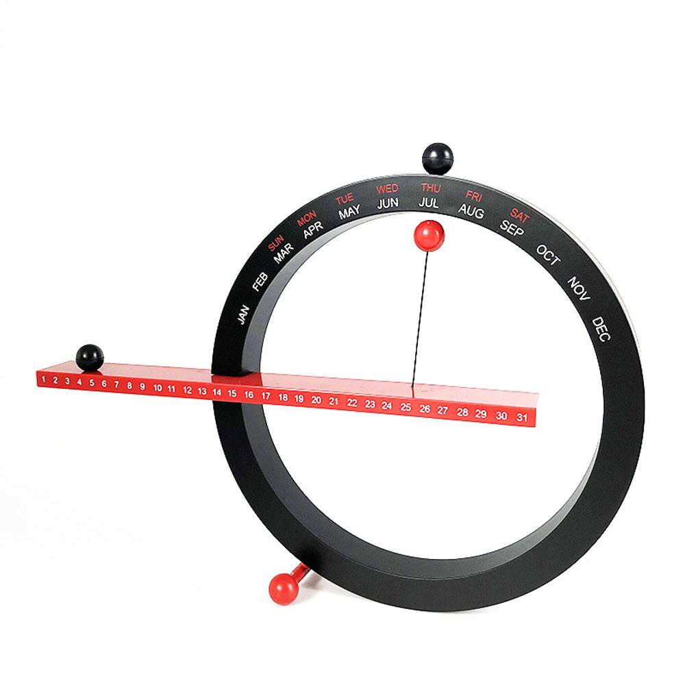 Lịch để bàn thiết kế độc đáo hình vòng tròn với quả bóng hiển thị ngày tháng,Thiết kế từ tính,Quy cách rõ ràng