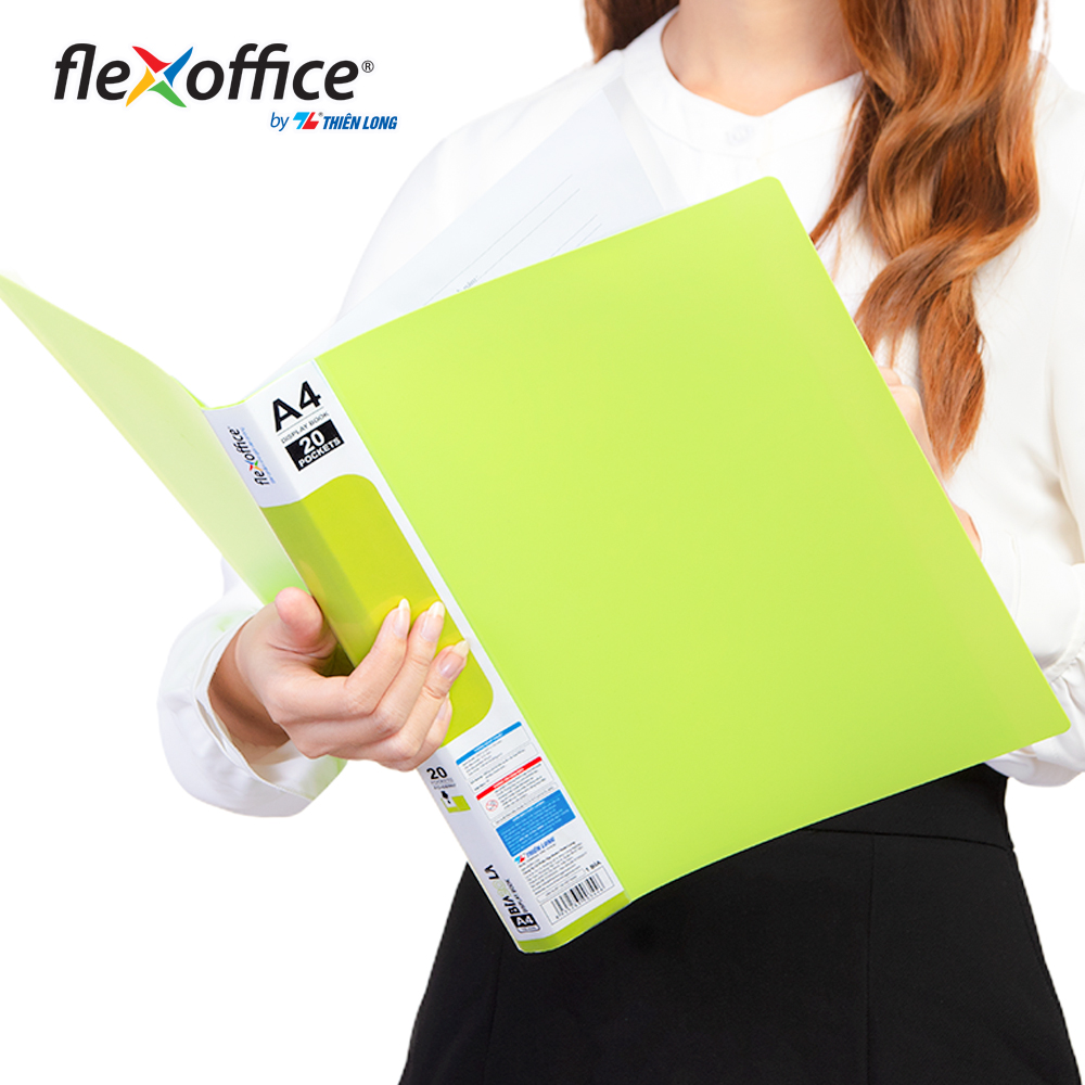 Bìa hồ sơ màu Pastel 20 lá nhựa PP Thiên Long Flexoffice FO-DB007/NĐ