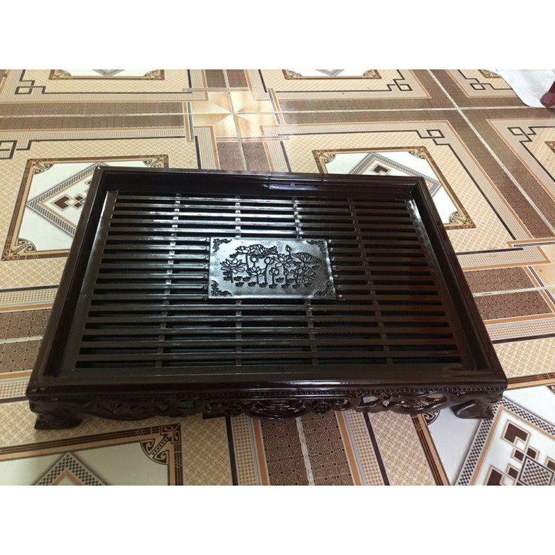- Khay trà nhựa giả gỗ 40x30x7cm và 32x22x6cm