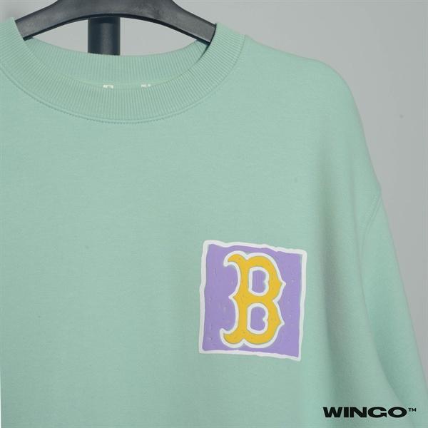 M-L-B Like Back Square Print Sweatshirt Boston Red Sox Mint
