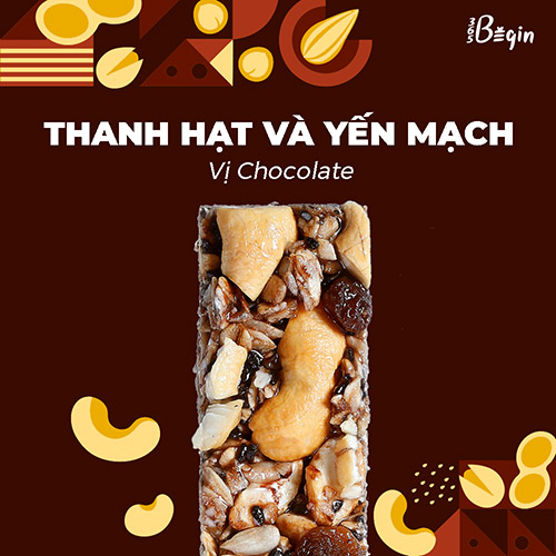 Hộp 6 Thanh Năng Lượng từ Yến mạch Và Các Loại Hạt 365Begin - SUPERFIT Chocolate 270g - Thanh Dinh Dưỡng, Tiện Lợi, Lành Mạnh, Phù Hợp Người Tập Thể Thao Và Ăn Kiêng