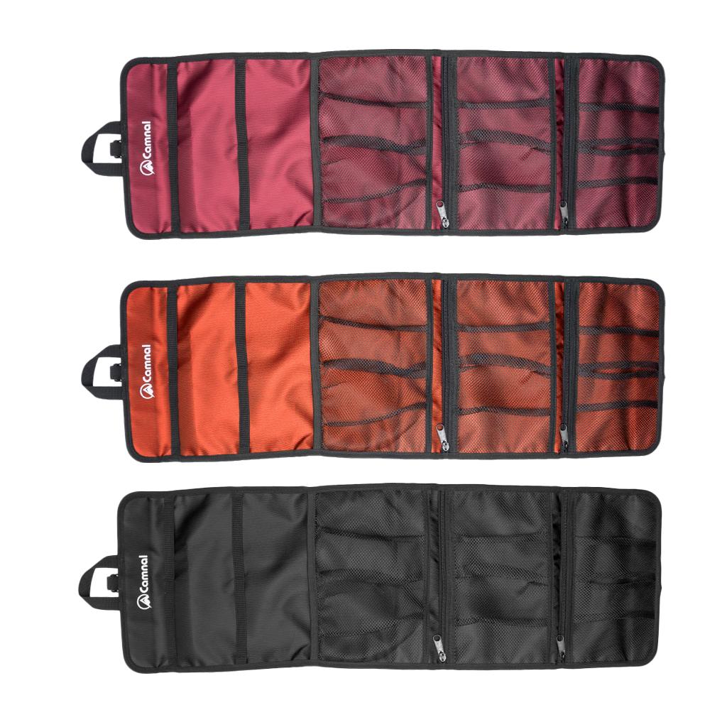 Rock Climbing Carabiner Storage Bag Hardware Buckle Holder Pouch Black