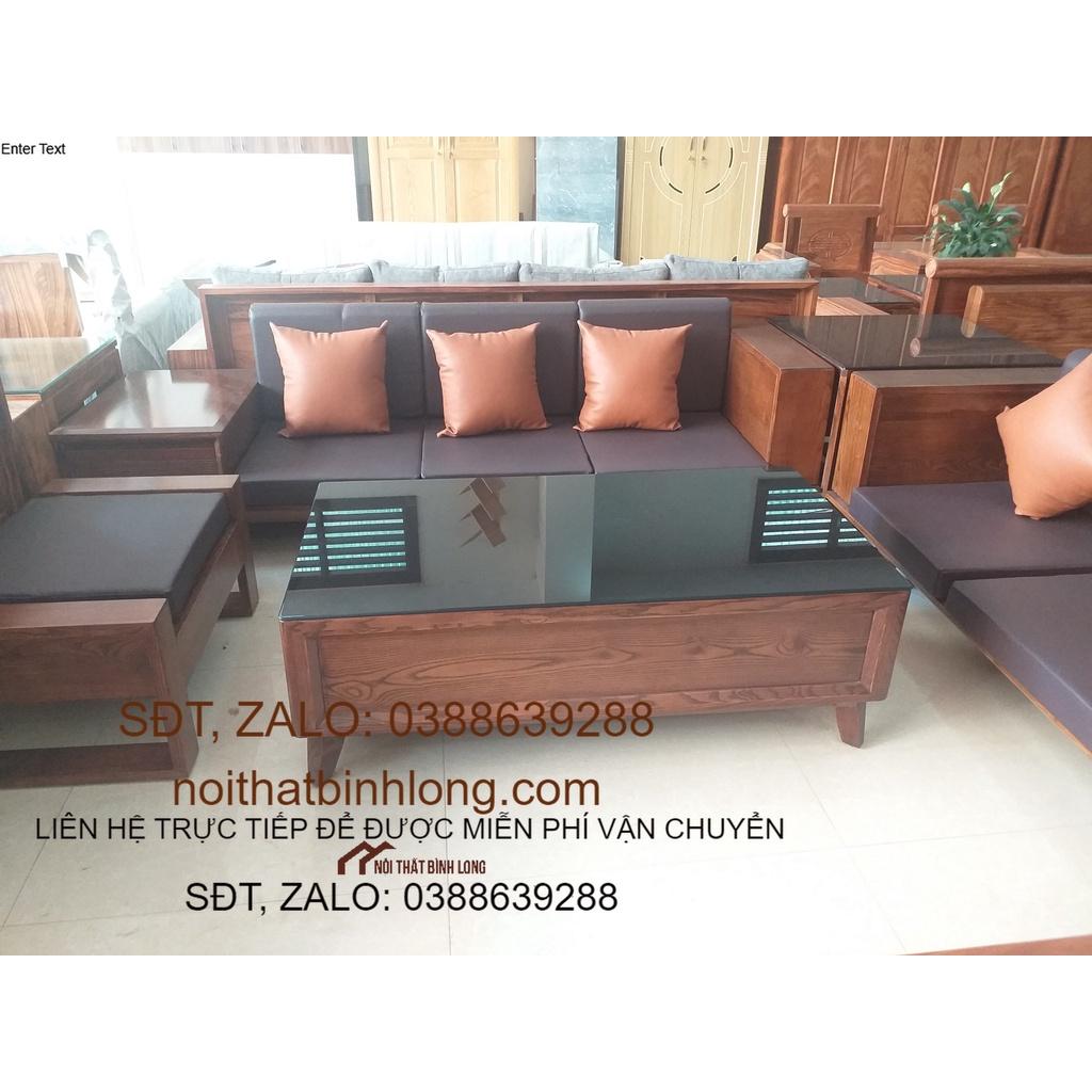 Bộ ghế phòng khách gỗ sồi 2m5 x 1m8 Nội thất phòng khách